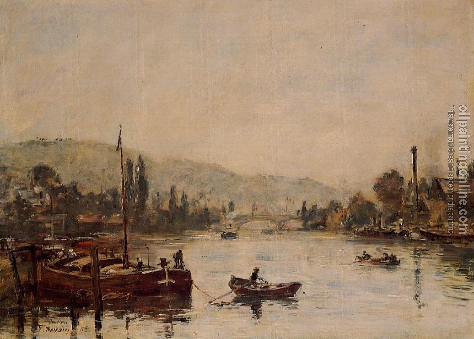 Boudin, Eugene - Rouen, the Santa-Catherine Coast, Morning Mist